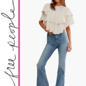 FREE PEOPLE | Tiered Ruffle T-Shirt